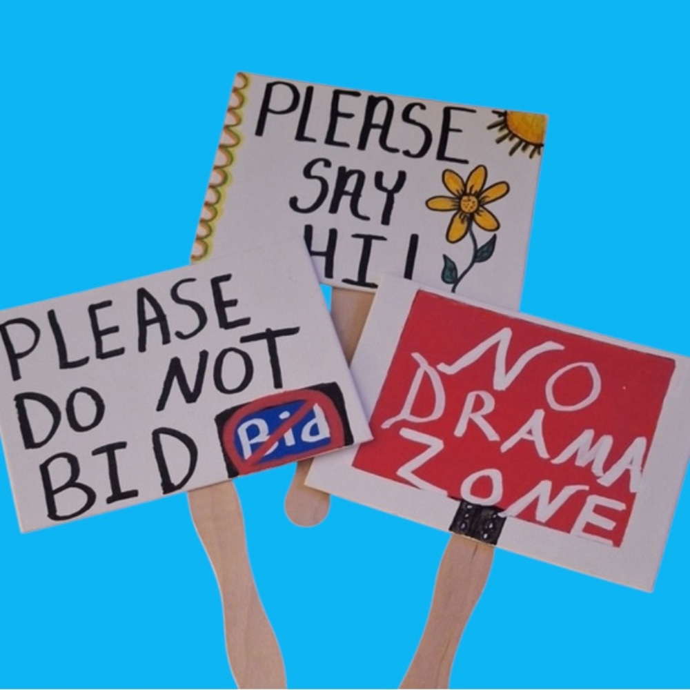 Homemade 5X7 signs designed for you, in wording, design and colors β€οΈππ©΅π§‘ππ©· - Picture 2 of 3